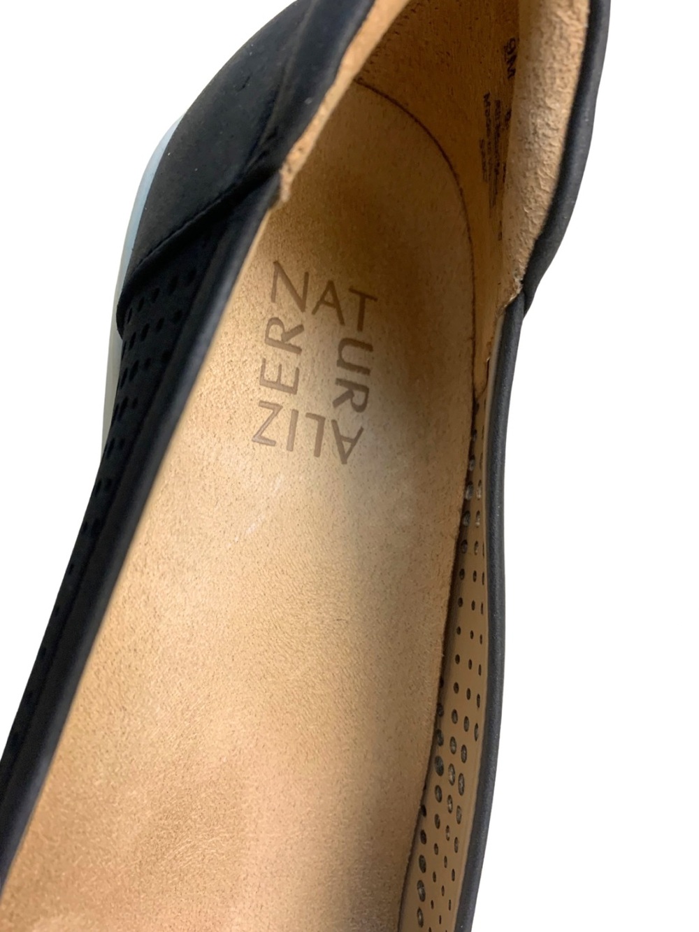 Naturalizer Black Sam2 Wedge Pumps Sporty Preppy Casual Comfortable Blokecore - Picture 3 of 8